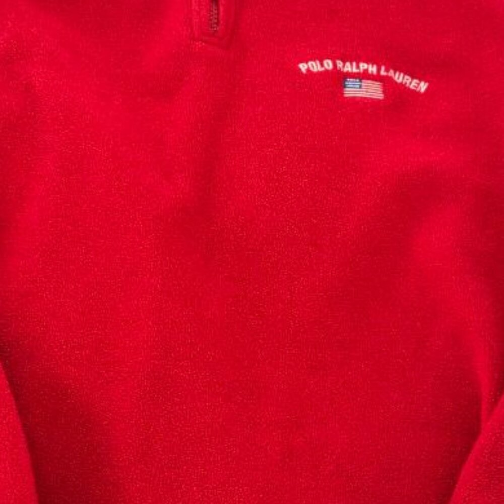 Ralph Lauren 1/4 Zip Men's Large Red